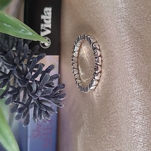 925 Sterling Silver Filled Hearts Rings